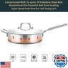 Yeksum Stainless Steel 6 Quarts Saute Pan with lids, Nonsitck 12.5 inch Jumbo Cooker, 3 Layer Deep Frying pan with Stay Cool Handle, Dishwasher and Metal Utensil Safe