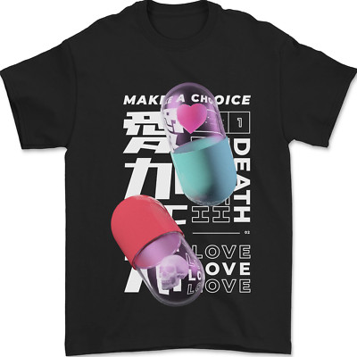Make a Choice Love or Death Mens T-Shirt 100% Cotton
