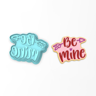 Be Mine Cookie Cutter & Stamp | Heart Love Valentine's Day Cupid February