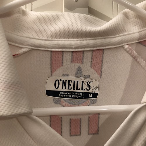 O'Neills Cork CORCAIGH Jersey Size Medium Soccer Hurling GAA Rebels White RARE