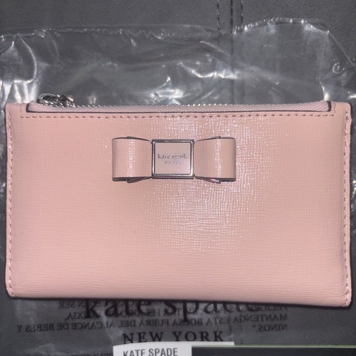 国内発! kate spade/Morgan Bow Embellished Small/ミニ財布/赤 kate spade new york Morgan Bow Embellished Saffiano Leather