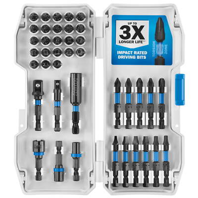 HART 40-Piece Impact Driver Bit Set with Torsion Zone New Free Shipping