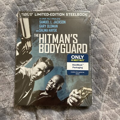 The Hitman s Bodyguard (2 Disc Blu-ray/DVD, 2017) Steelbook - NEW