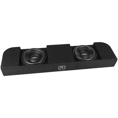 NEW DUAL 12'' 1600W MAX LOADED SUB BOX FITS 2015-2024 FORD F-150 SUPER CREW CAB