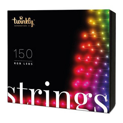 Kurt Adler TWK0012 Smart Decorations Custom 150 Bulb Led Rgb App-Controlled S...