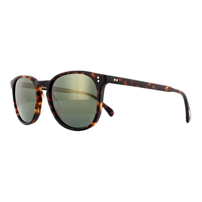 Pre-owned Oliver Peoples Sunglasses Finley Esq 5298su Sable Tortoise G15 Polarized Vfx In Green