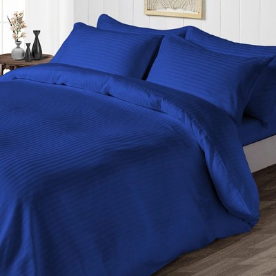 1000TC Ideal Egyptian Cotton Duvet Collection Select Size Egyptian Blue Stripes