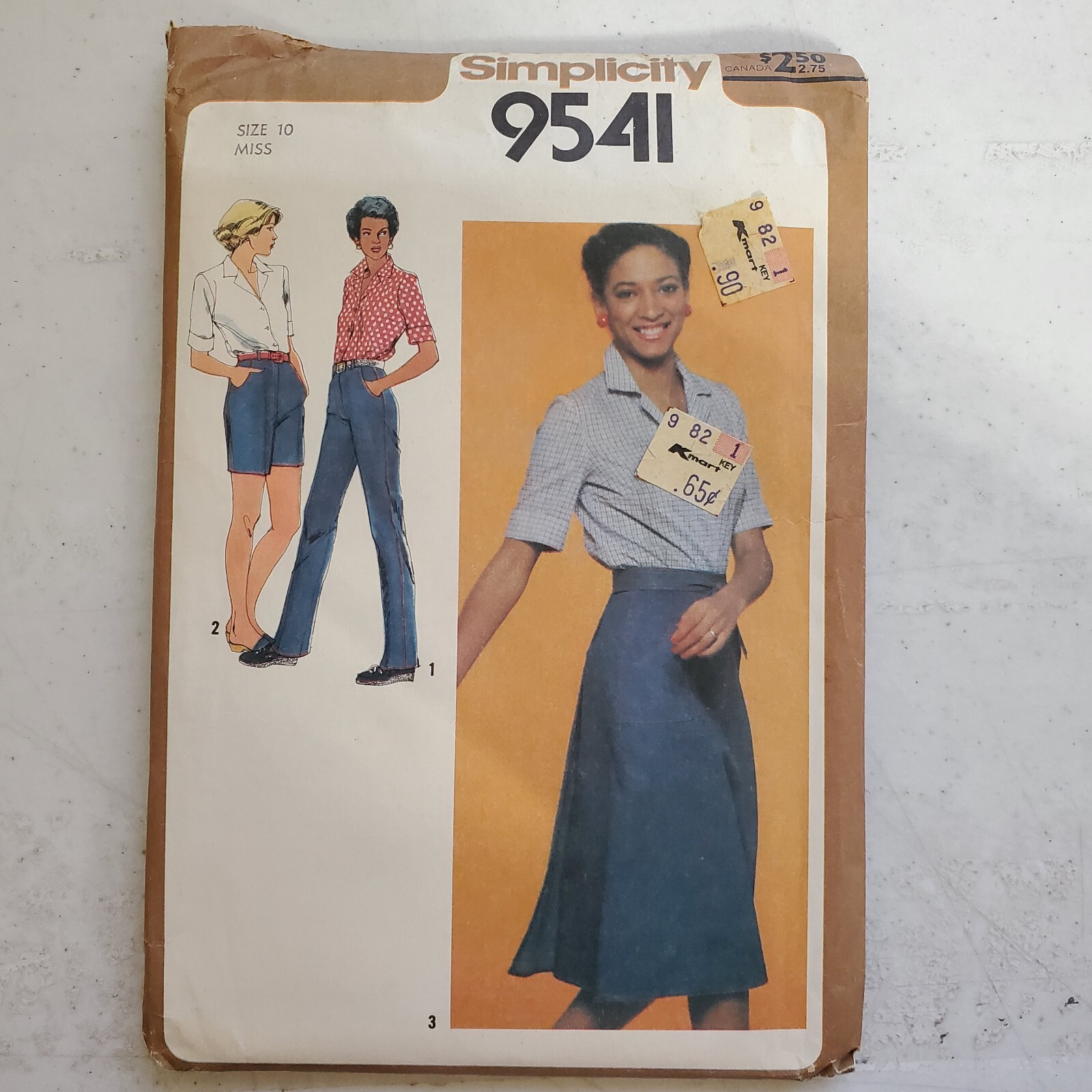 Vintage Simplicity 9541 Back Wrap Skirt Pants Shorts Top