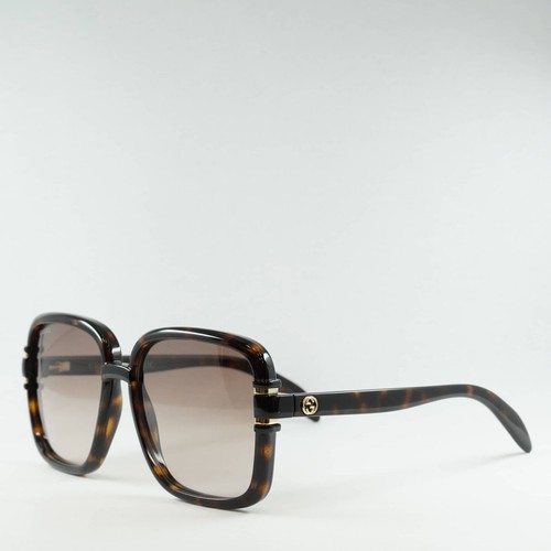Pre-owned Gucci Gg1066s 002 Havana/brown 59-16-140 Sunglasses