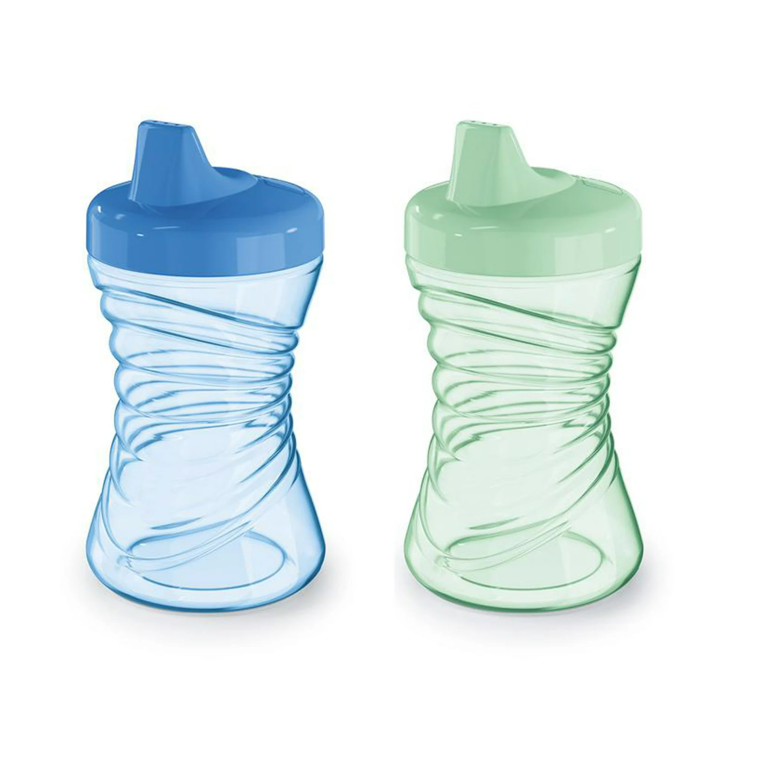 NUK Fun Grips Hard Spout Sippy Cup, 10 oz, 2 pack (Boy,Girl)