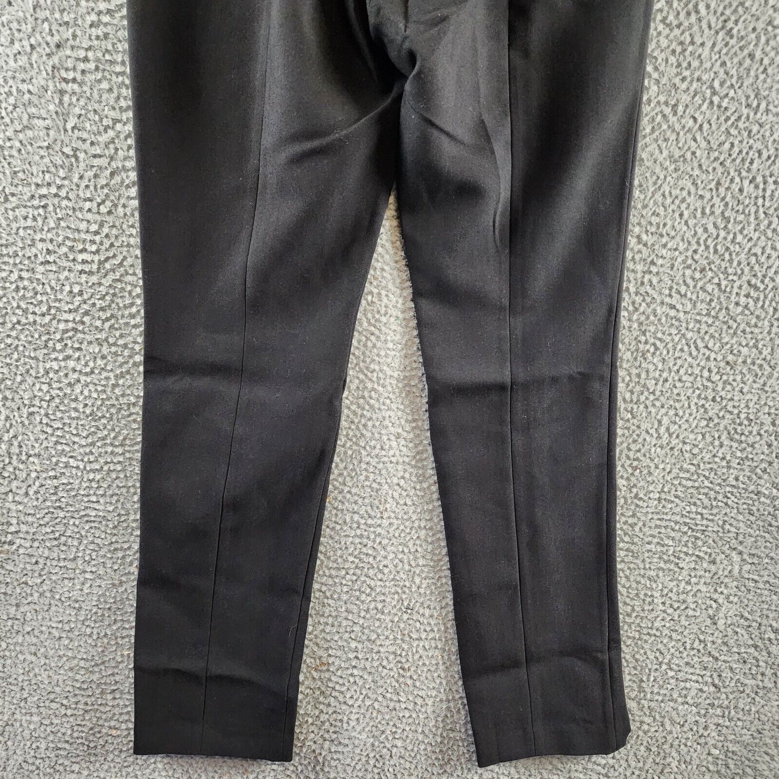 1.STATE Straight Leg Front Slit Ankle Pants Women's 8 Rich Black Pull On Style - Picture 6 of 13