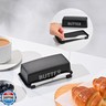Butter Dish With Cover And Knife,Food Grade Plastic Butter Holder With Lid For Countertop,Black Dishwasher Safe Butter Storage Container