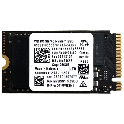 WDC SN740 256GB M.2 2242 PCI-e 4.0 Gen 4x4NVME SSD Internal Solid State Drive...