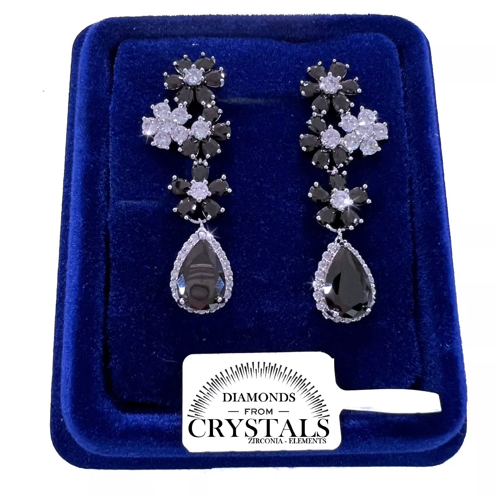 Orecchini pendenti con zirconi cubici • Argento Sterling 925 • Orecchini a bottone • Piccoli orecchini delicati • Piccoli orecchini a bottone in oro • Orecchini per cartilagine - Italia