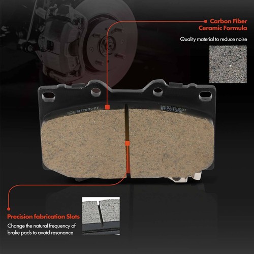 Front Drilled Brake Rotor+Ceramic Brake Pad for Toyota Land Cruiser Lexus LX470