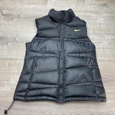 Nike Vest Mens Large Black 550 Down Puffer Full Zip Outdoor Hiking 626979-010