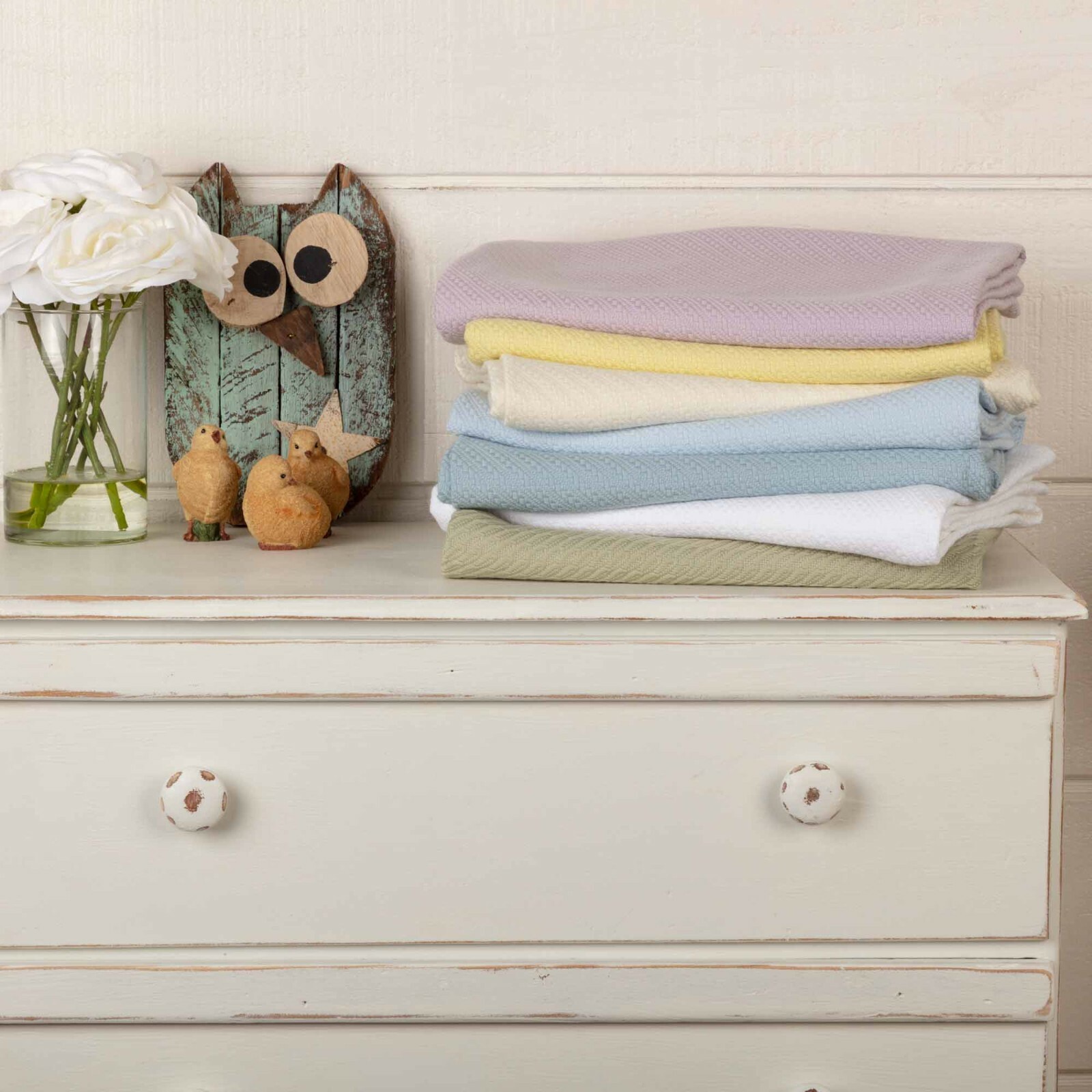 Baby Blankets-Choose from 6 Colors Cotton Great for Embellis