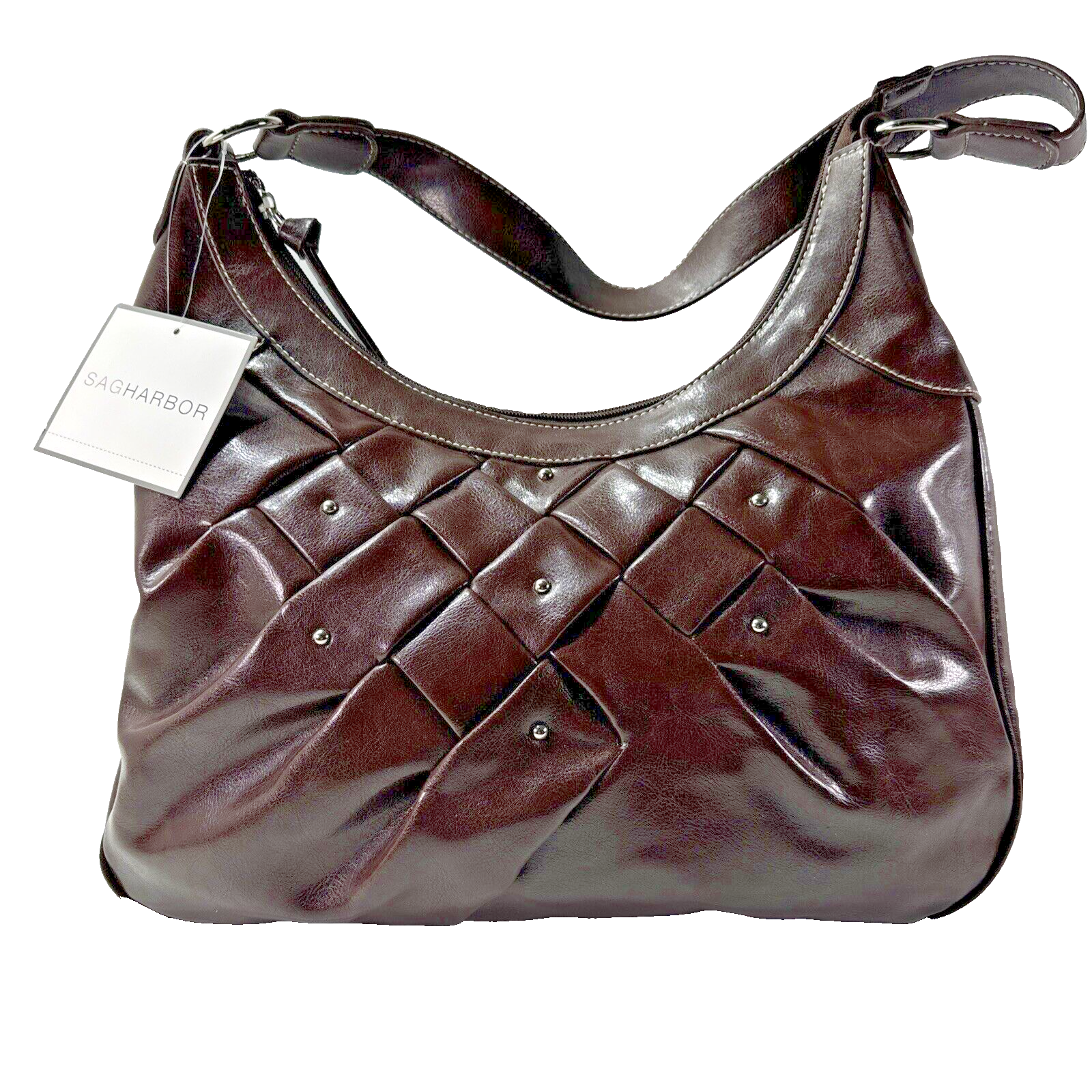 【Old Folk House】Studs Shoulder Bag Amazon.com: Badge Studs Leather Hobo Bags for Women Punk