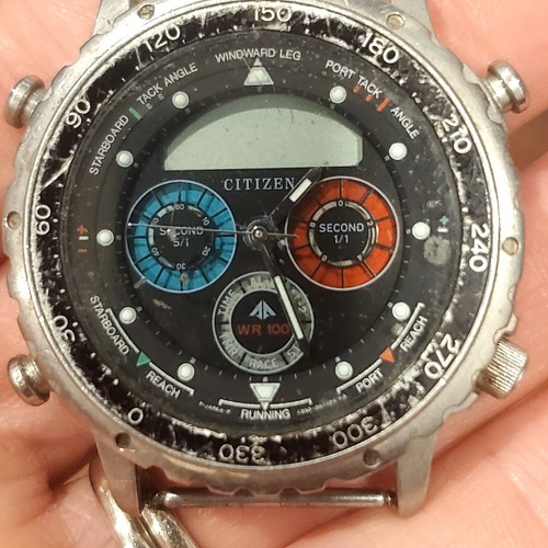 CITIZEN C050-088379K Yacht Timer Vintage Digital LCD CITIZEN C050-088379K Yacht Timer Vintage Digital LCD