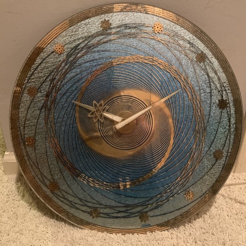 VTG MID CENTURY ATOMIC AGE GLASS WALL CLOCK NOT WORKING のeBay公認海外通販｜セカイモン