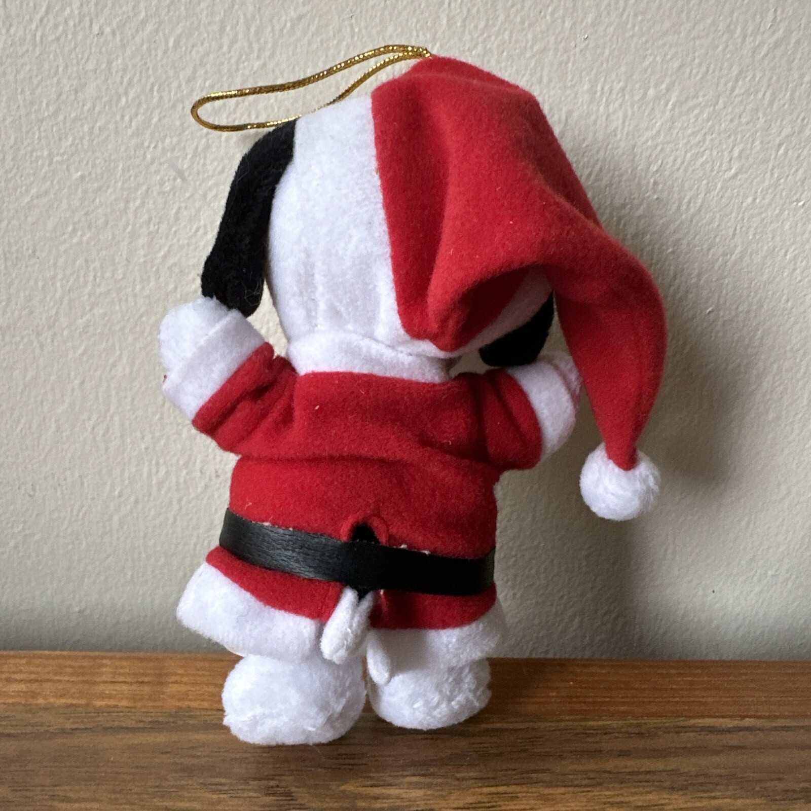 Kurt Adler Snoopy Santa plush Christmas Ornament 6in