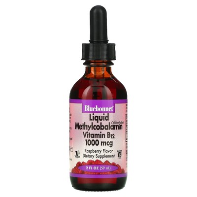 Жидкость CelluarActive Methylcobalamin Vitamin B12, малина, 1000 мкг, 2 жидких унции