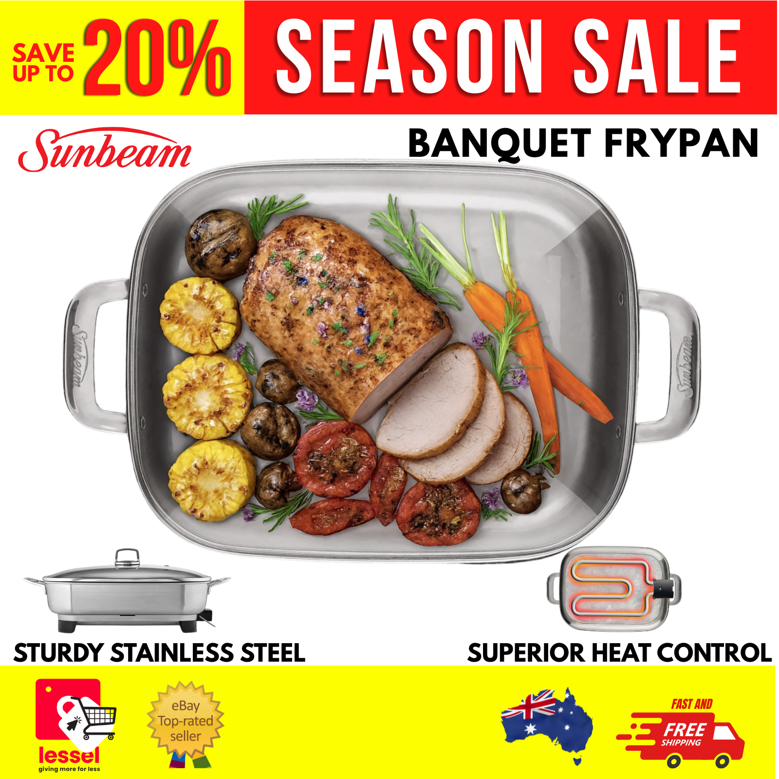 Sunbeam 　ELECTRIC FRYPAN サンビーム電気フライパン Sunbeam ELECTRIC FRYPAN サンビーム電気フライパン