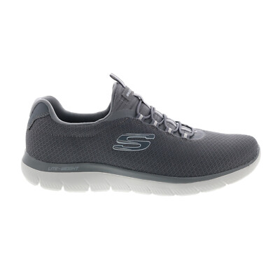 

Skechers Summits 52811 Мужские серые холщовые кроссовки Slip On Lifestyle, Серый, Skechers Summits