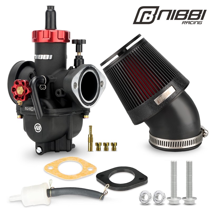 Nibbi Racing Pe28mm Flange Carburetor Air Filter For 200-250cc Atv Dirt Pit Bike
