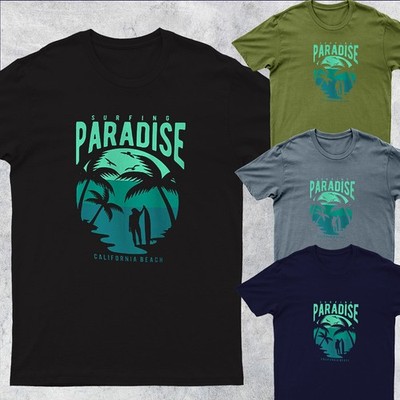 Camiseta clásica para hombre Paradise California Surfing Beach Surf #DG #P1 #PR