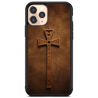 For Samsung S21 S22 S23 S24 Plus Ultra earth tones religious cross