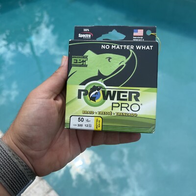 PowerPro  Braided Fishing Line - Hi-Vis_Yellow - 50lb - 300yd/275m (211005003...