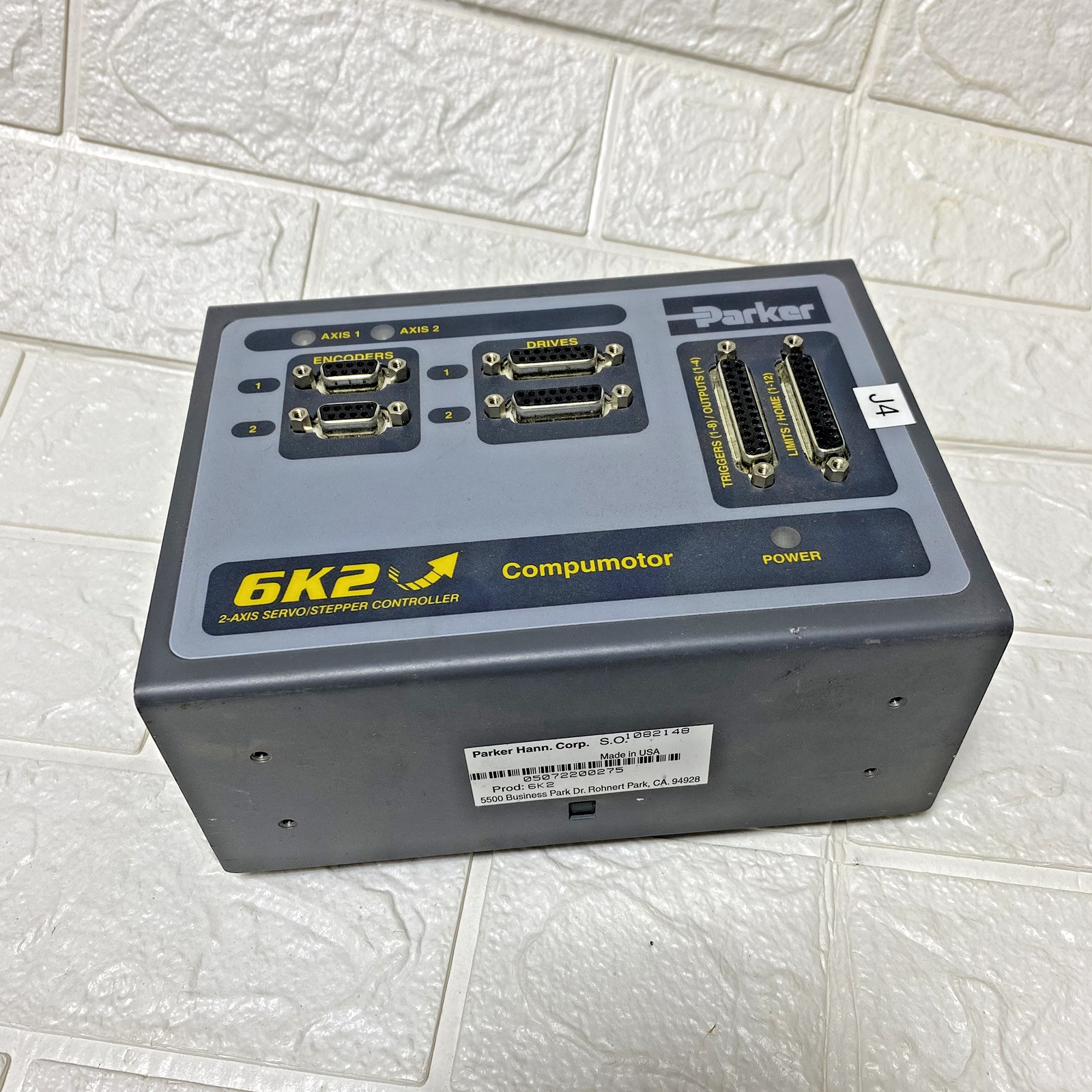 Parker 6K2, 2 Axis Stepping Controller MISSING PLUGs as photos, sn:0275LAST, DHL
