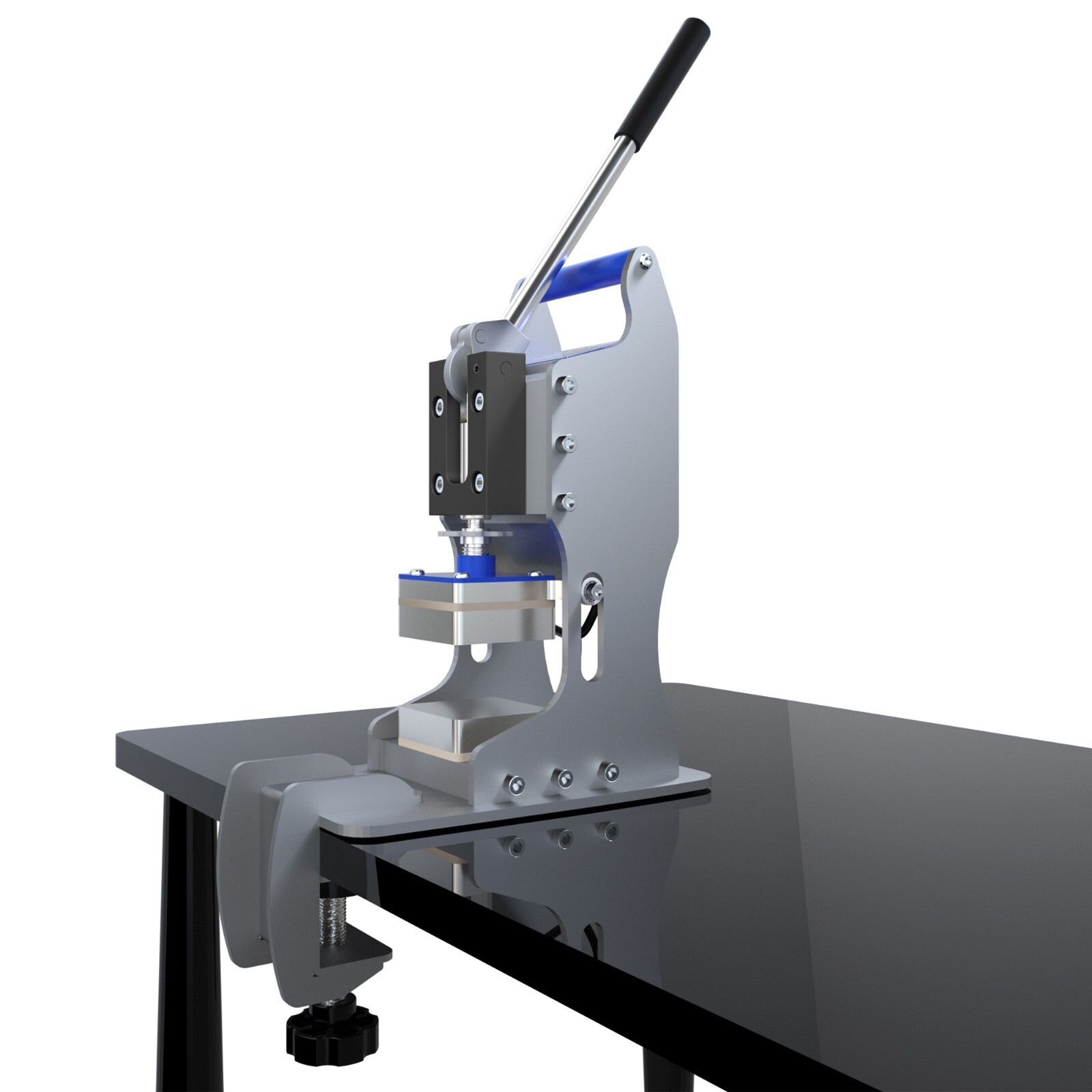 Dulytek DM2 Heat Press Machine, 2 Ton Force, 3"x3" Dual Heat Plates, Table Clamp