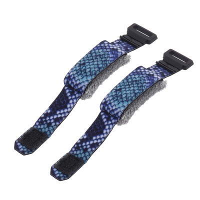Guitar Mute Wrap Band 7.1x0.9 Inch Noise Reducer Blue White Spots Pack of 2
