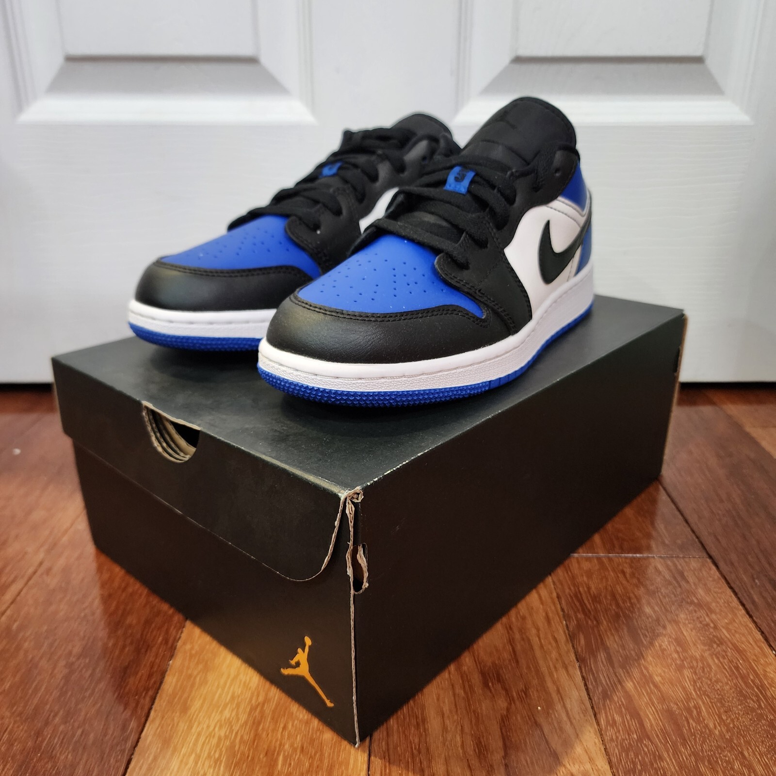 NEW Air Jordan Low 1 GS Grade School Sport Royal Blue Toe NEW Air Jordan Low 1 GS Grade School Sport Royal Blue Toe