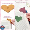 YILANCOL Personalized Initial Leather Heart Bookmark,Cute Corner Page Marker,Reading Accessories for Teachers Students Kids Book Lovers Women Gift,for School Office Home Supplies (Z(4 Pcs))