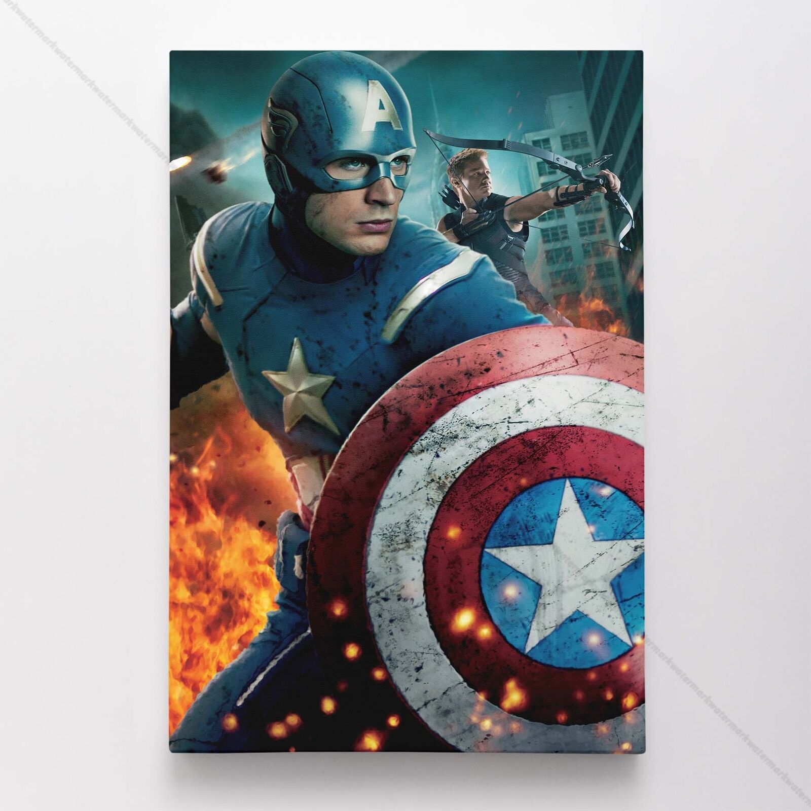 Captain America Poster Canvas Avengers Movie MCU Steve Rogers Marvel Print #9455