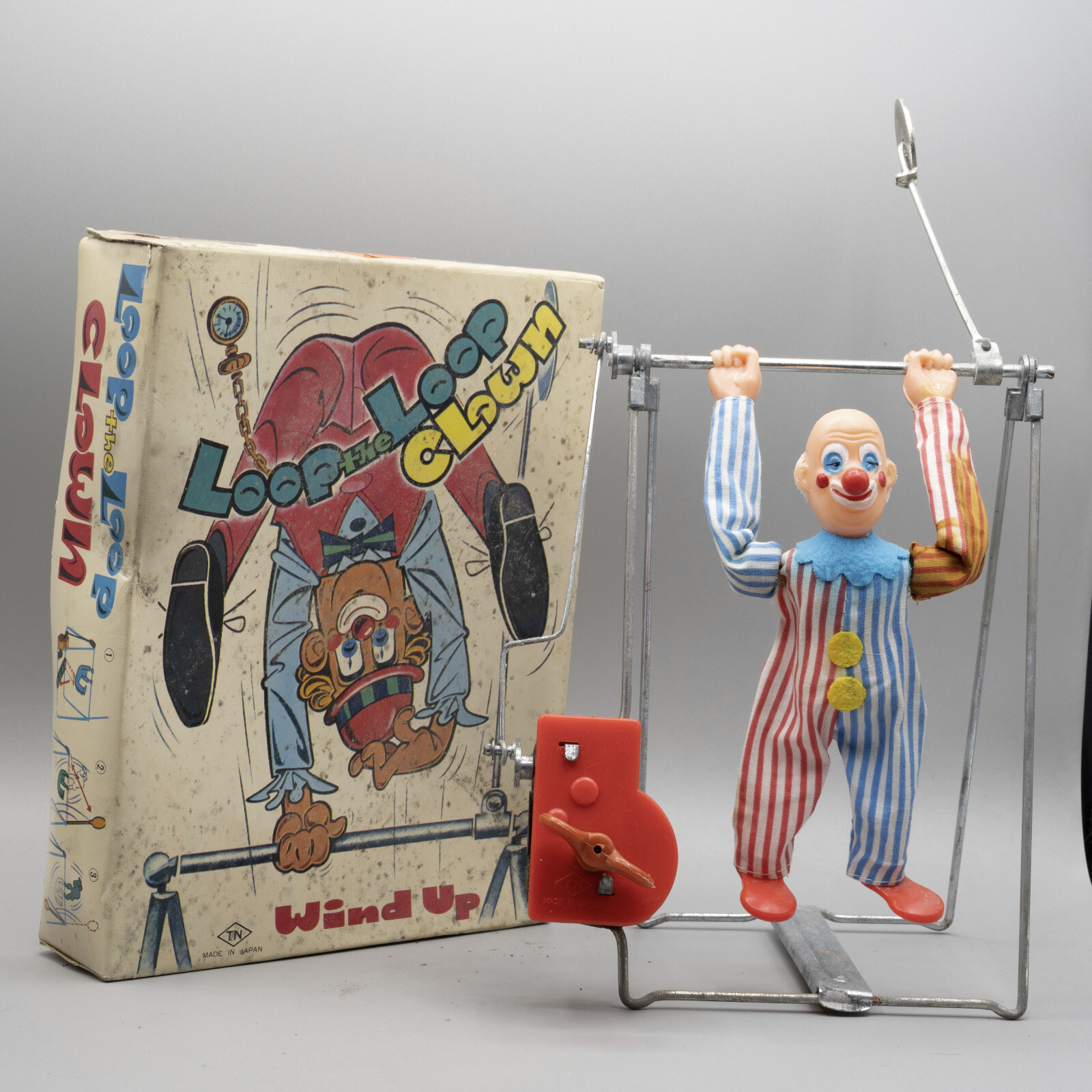 Loop the Loop Clown TN Nomura Japan Vintage Wind-up Toy As