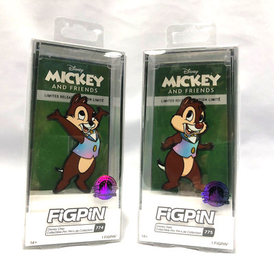 Disney Parks Mickey and Friends Chip & Dale Figpin LR Edition Set - NEW
