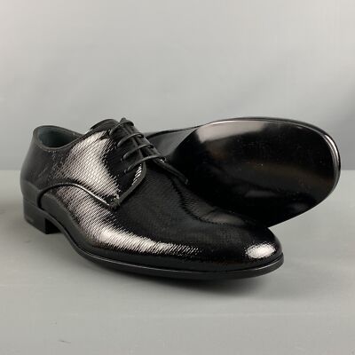 Giorgio Armani ブラックブレザー サイズ48 GIORGIO ARMANI Size 6 Black Patent Leather Lace Up Lace Up