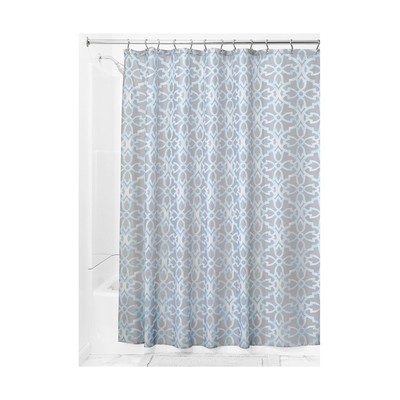 Interdesign Adele Fabric Shower Curtain 72 X 72 Gray Blue Gray