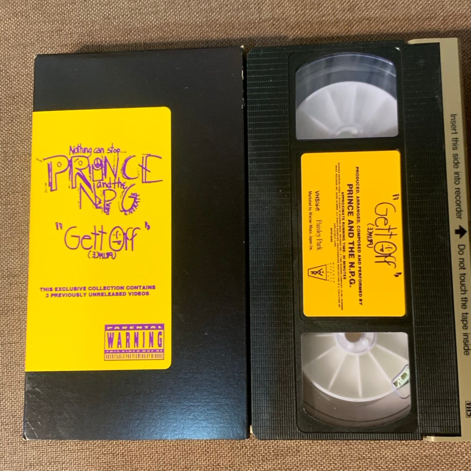 超人気高品質 PRINCE & NEW POWER GENERATION Gett Off JAPAN VHS VIDEO WPVP ビデオデッキ