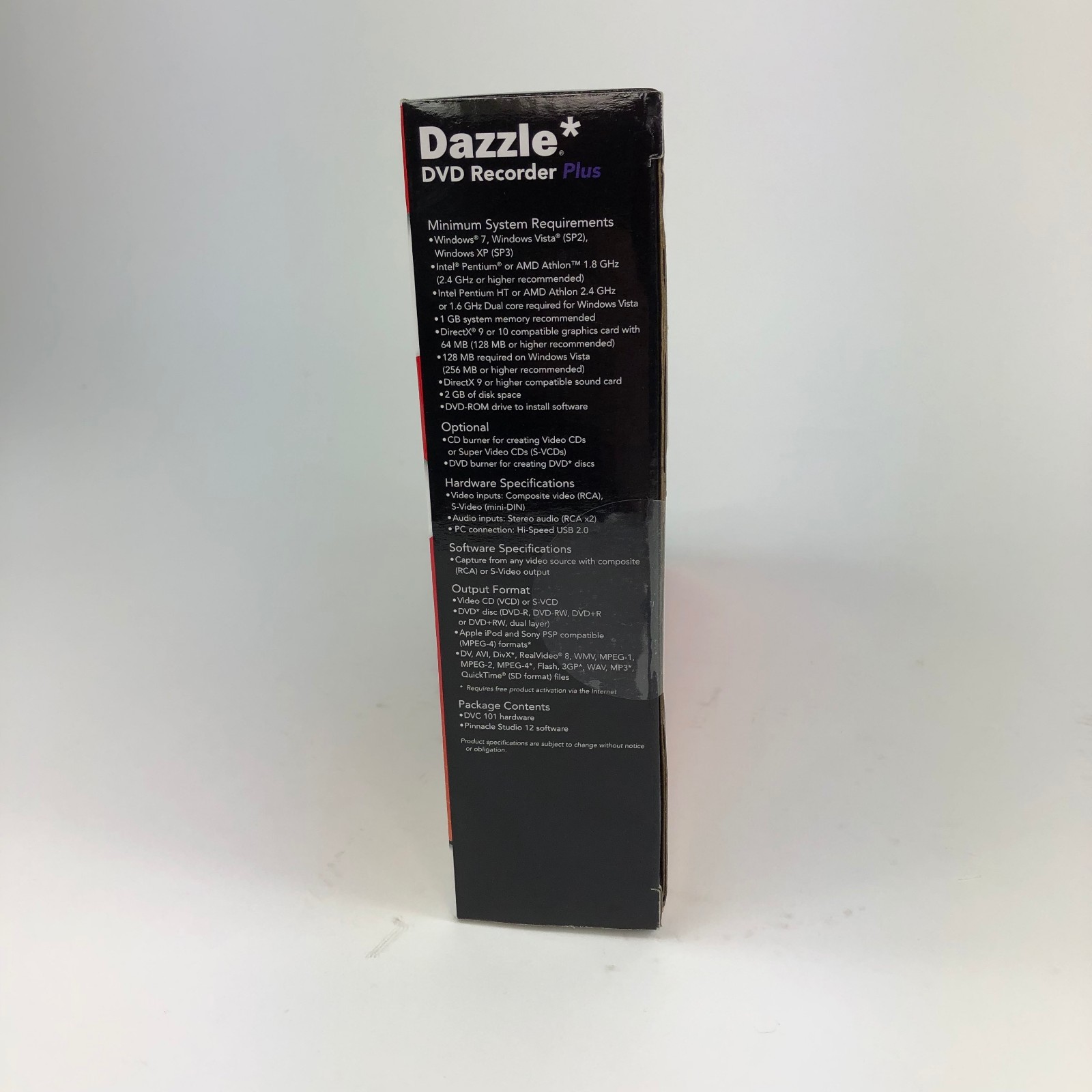 Dazzle DVD Recorder Plus Video Sharing Device w/ Pinnacle Studio 12