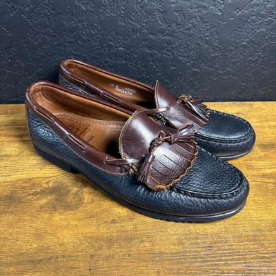 Allen Edmonds Nashua 42250 Black Brown Leather Tassel Loafers Mens 10 D