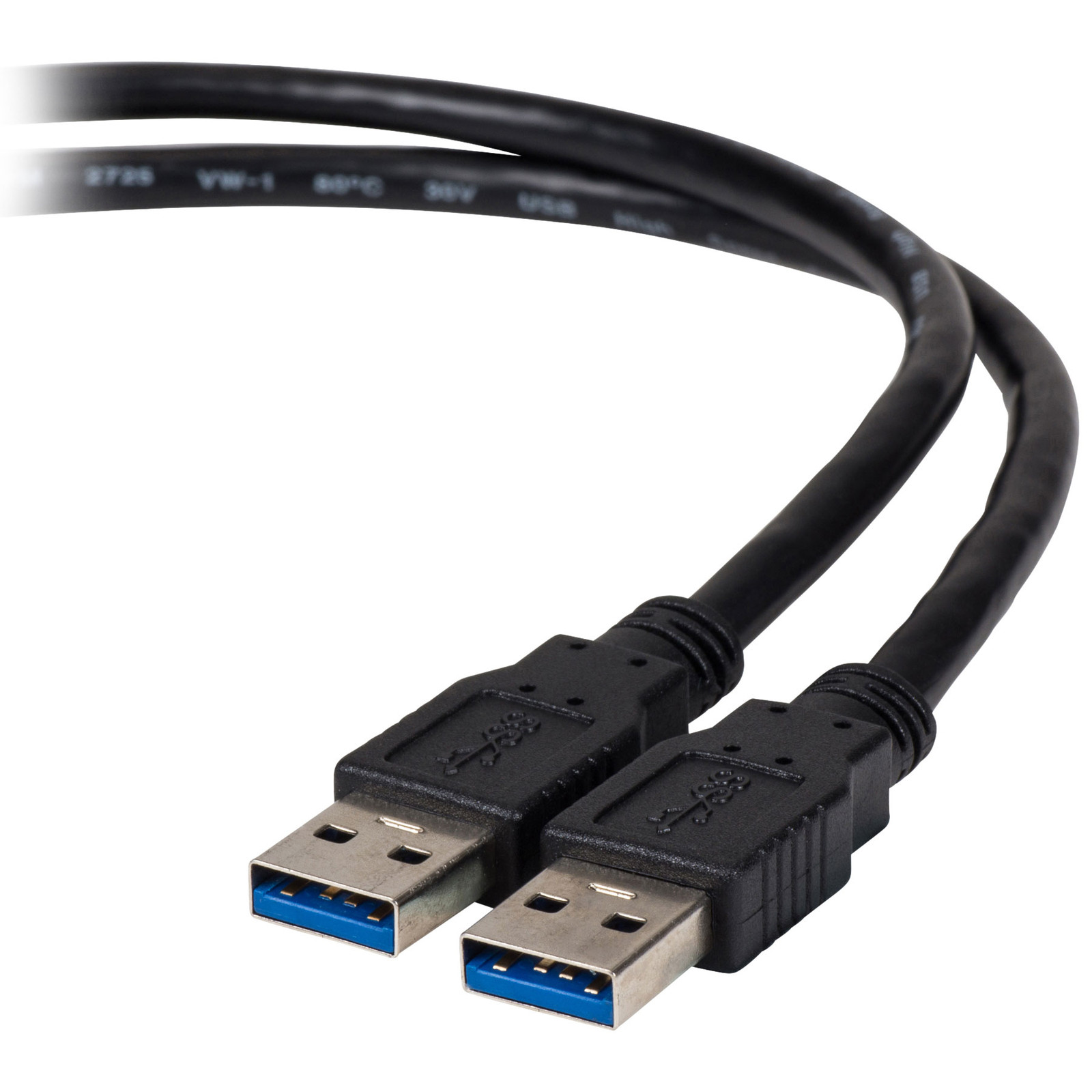 USB 3.0 A Male to A Male 28/24 AWG Charge & Sync Cable 6 ft