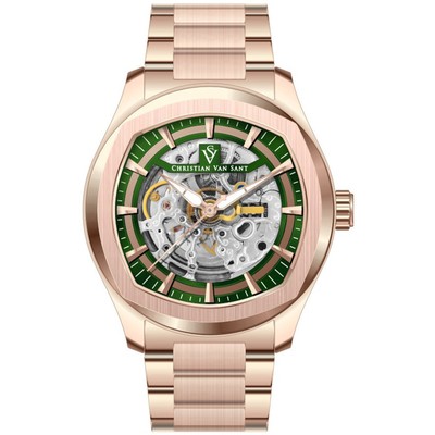 Pre-owned Christian Van Sant Men's Romeo Green Dial Watch - Cv9510