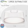 Large Microwave Cover for Food - Splatter Guard Lid - Cake Stand Cover - Size 11.5 In x 5 In Tall - Easy Grip Handle with Steam Vented Holes - BPA Free and Dishwasher Safe | Clear Plastic