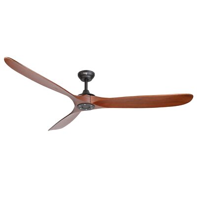 70 Inch Large Ceiling Fan with 3 Wood Blades, Outdoor High Airflow Silent Sma...