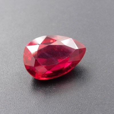 CERTIFIED 10.21 Carat Excellent Pear Cut Natural Red Ruby Loose Gemstone